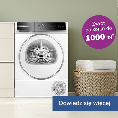Zwraca do 1000 zł! Nowa promocja na suszarki i pralkosuszarki